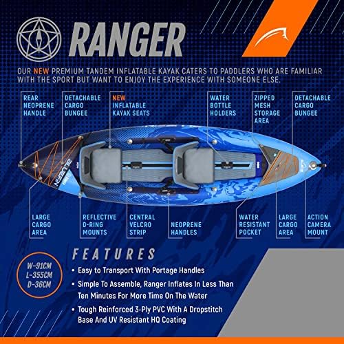 Bluefin Sup Uniseks Ranger Kajak, Niebieski, 195 kg