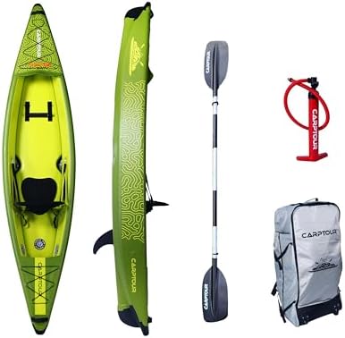 Kayak01 nadmuchiwany kajak Drop Stitch z wiosłem i siedziskiem